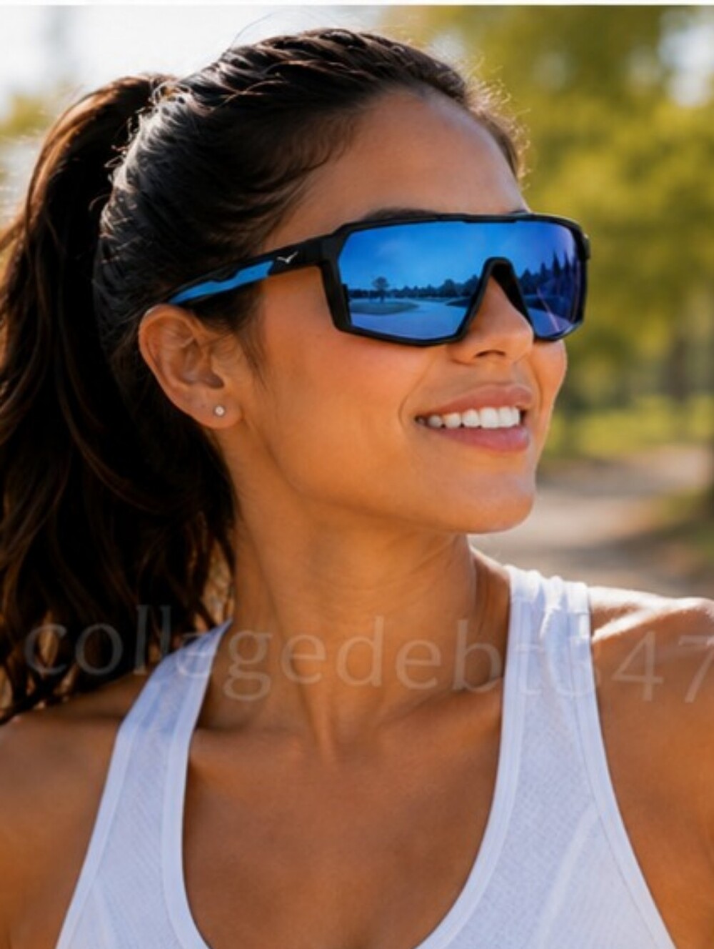 New Hoka Sprint Sight Sunglasses Blue Mirrored Running Active Shades